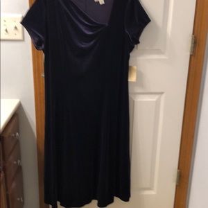 Dressy velvet dress purple brand new